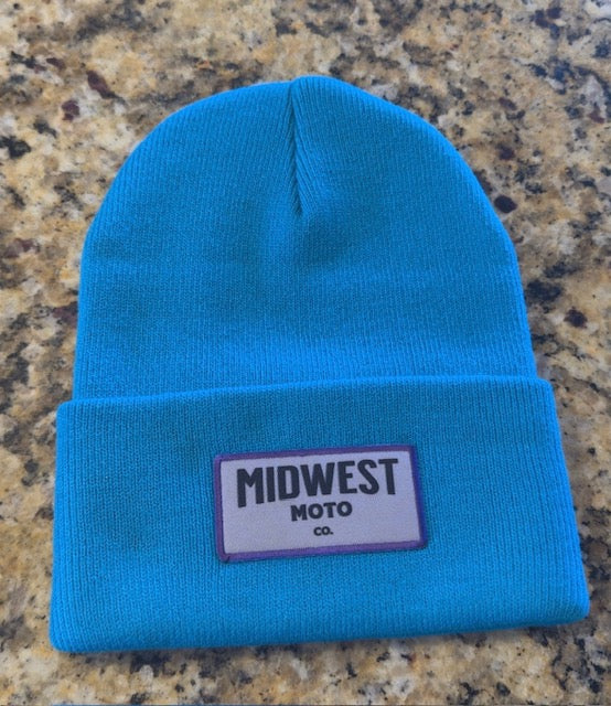 MW BLUE Patch Beanie