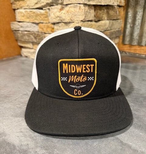Midwest Moto Trucker Hat - Black/White/Yellow